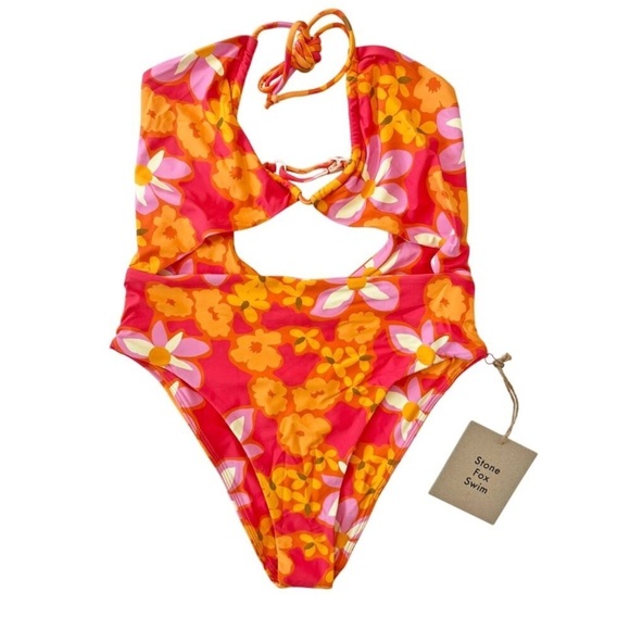NWT Stone Fox Swim Riva Lei Lei One Piece Swimsuit Size Large - Picture 4 of 7
